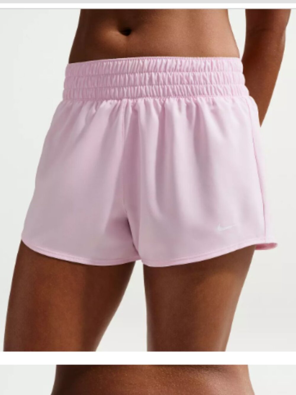 NWT Nike Women's One Dri-FIT Mid-Rise 3" Brief-Lined Shorts Pink size M - Picture 2 of 7